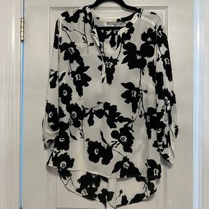 XL Black and white blouse